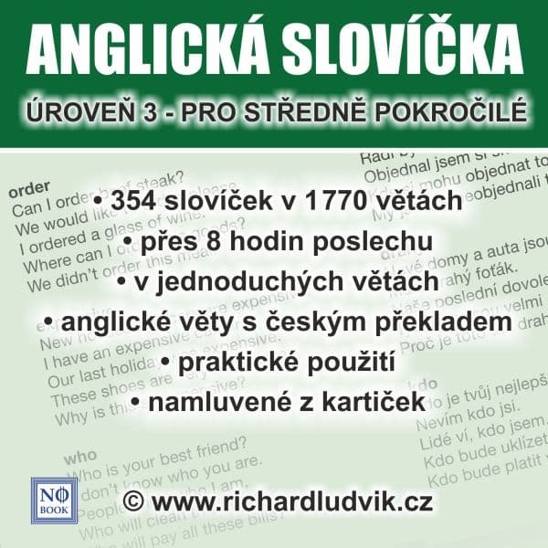 Obálka – Anglická slovíčka - úroveň 3 pro středně pokročilé