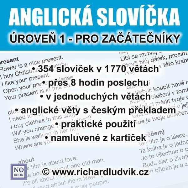 Obálka – Anglická slovíčka - úroveň 1 pro začátečníky