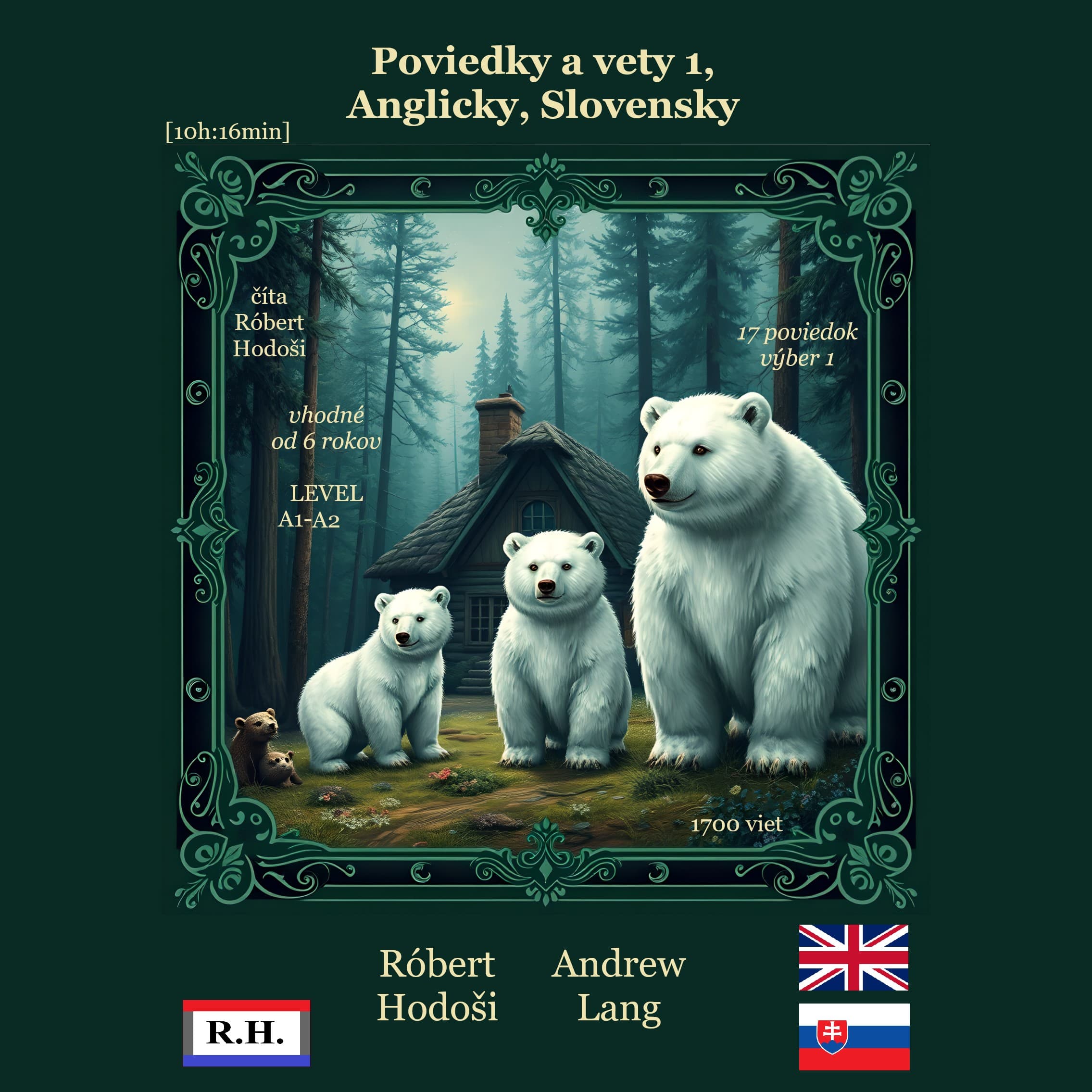 Obálka – Poviedky a vety 1, Anglicky, Slovensky